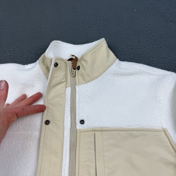 Topo Designs Summit Rise Jacket Womens Medium White Full Zip Fleece Sherpa - Picture 4 of 9